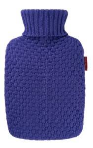 Blue Knitted Hot Water, Bottle 1